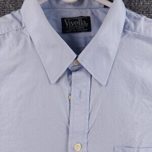 Viyella Convertible Cuff Button Up Shirt Long Sleeve Pure Cotton England Size 16